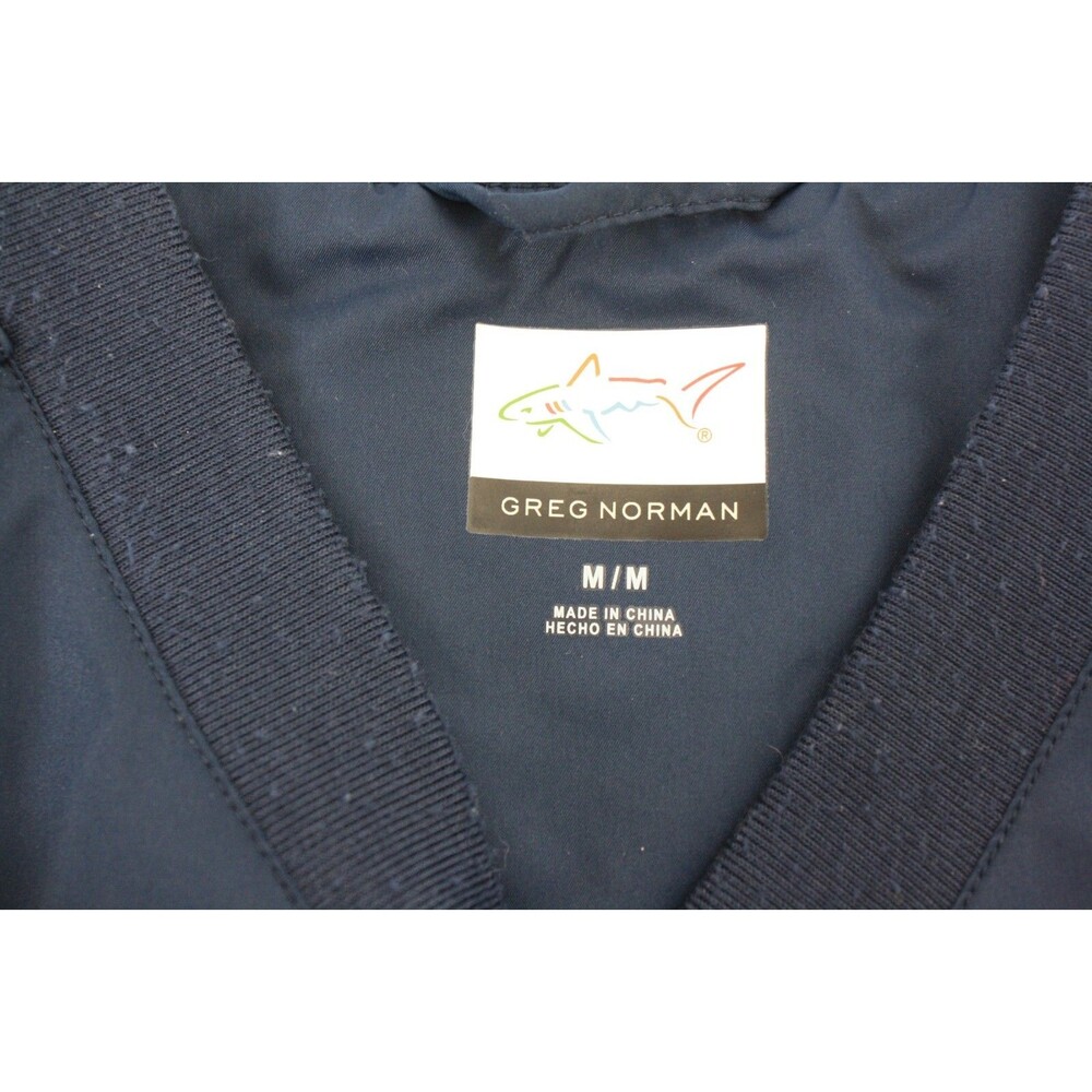GREG NORMAN Windbreaker Mens Size M Blue Golf Pullover V-Neck Long Sleeve - Picture 3 of 7